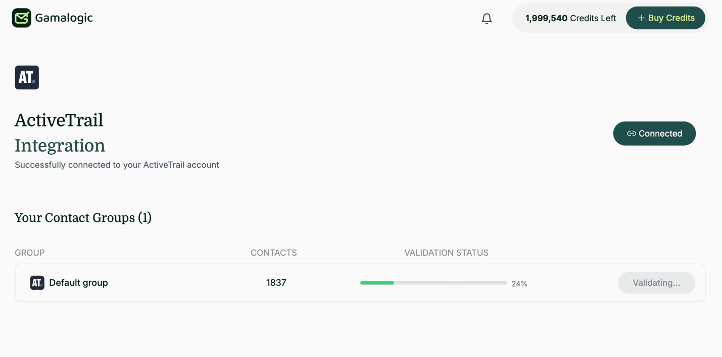 ActiveTrail Validation