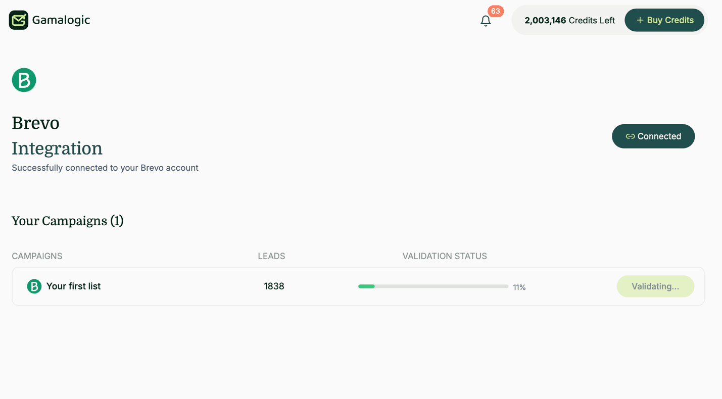 Brevo Validation