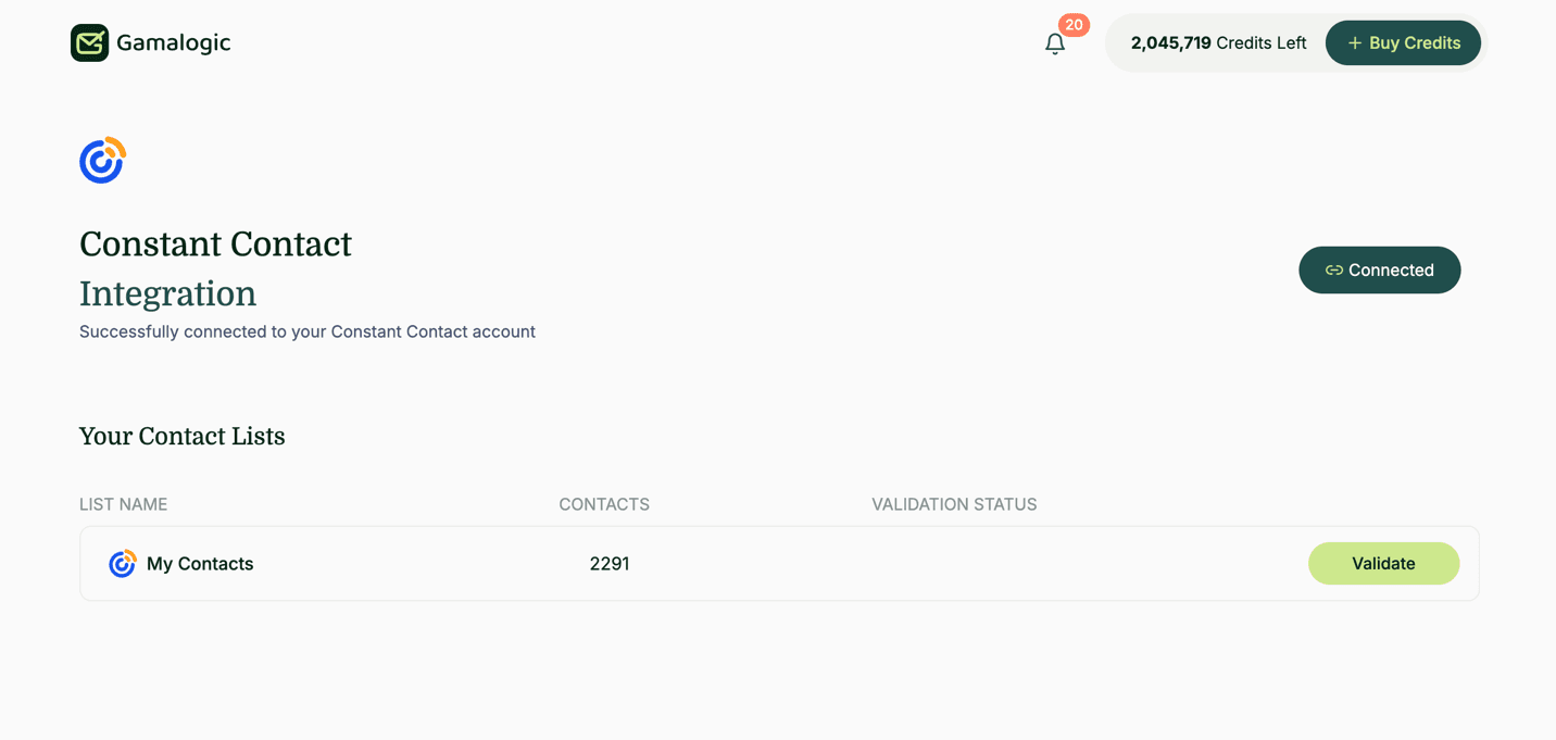 Constant Contact Authorization