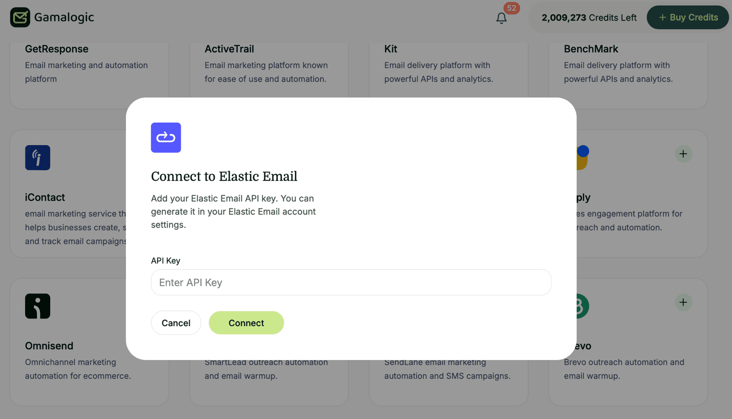 Elastic Email API Key