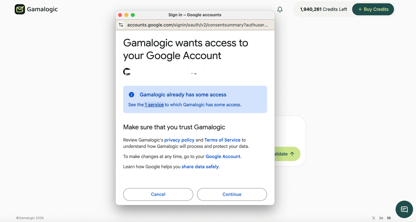 Grant Google Drive Access