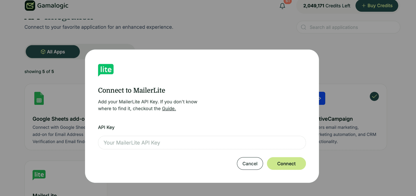 Mailerlite Auth