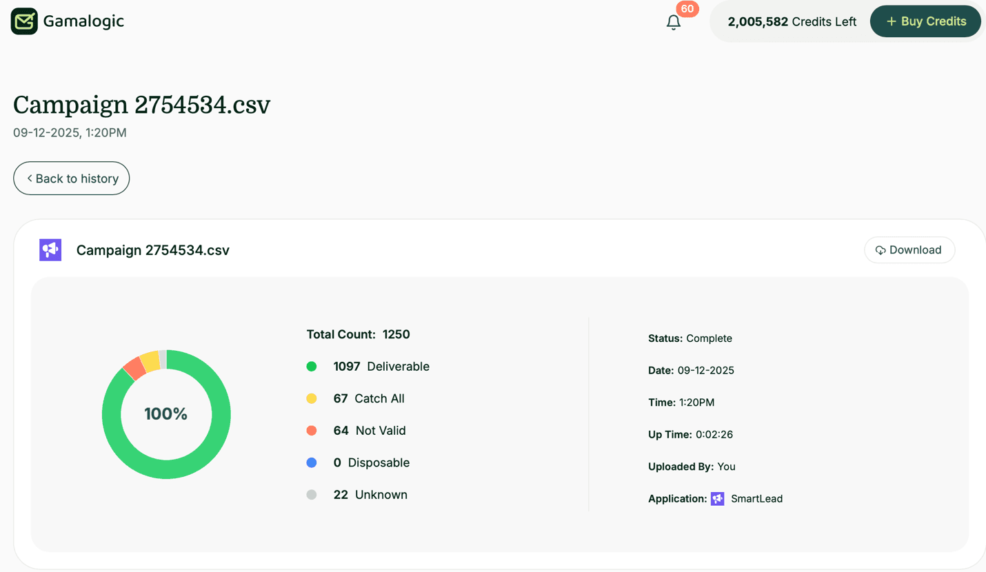 Smartlead Detailed Results
