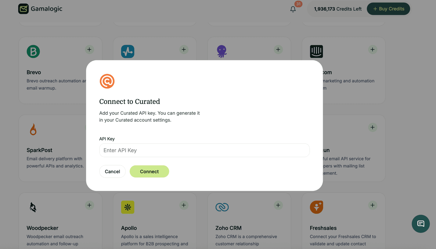 Curated API Key