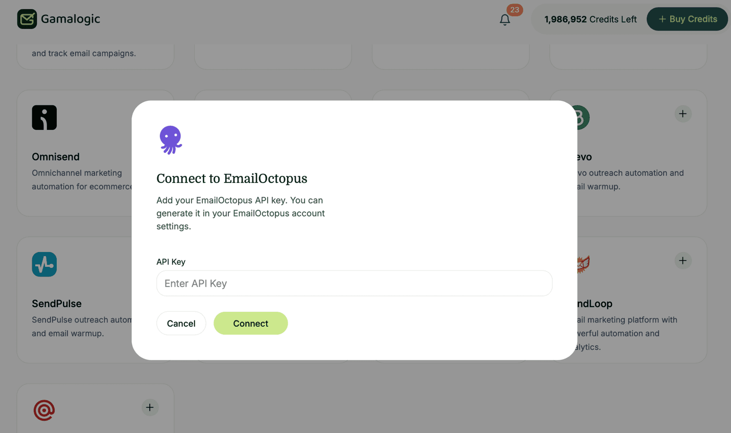 EmailOctopus API Key