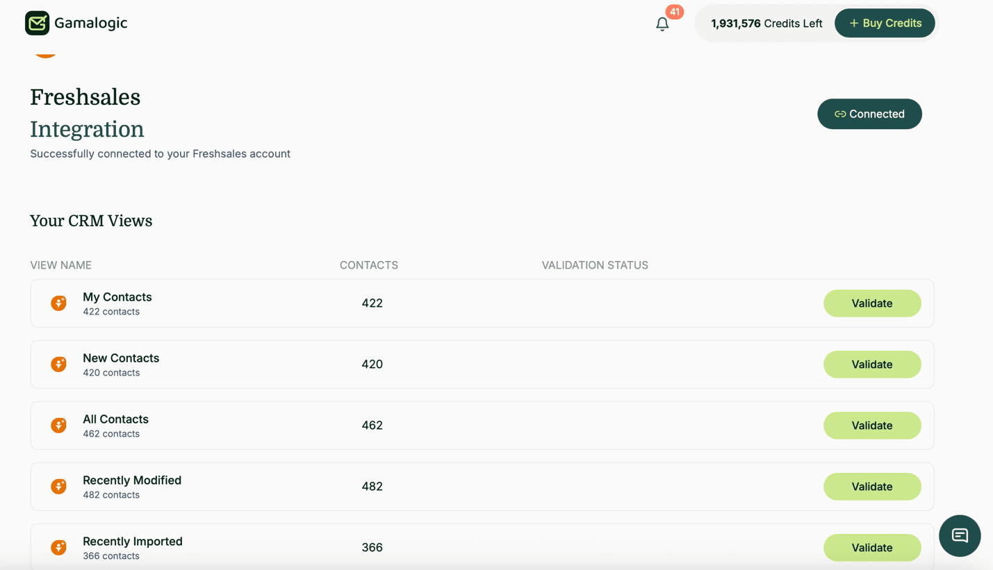 Freshsales CRM Contacts