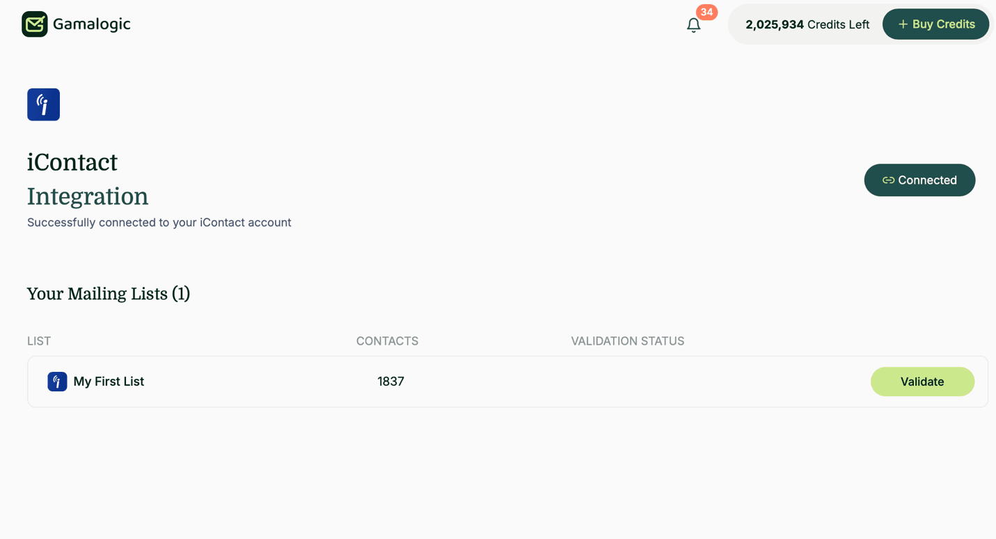 iContact Contacts