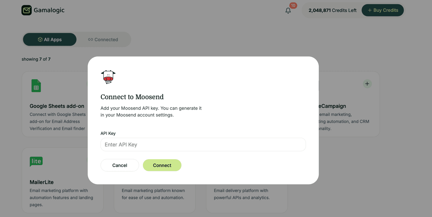 Moosend Auth