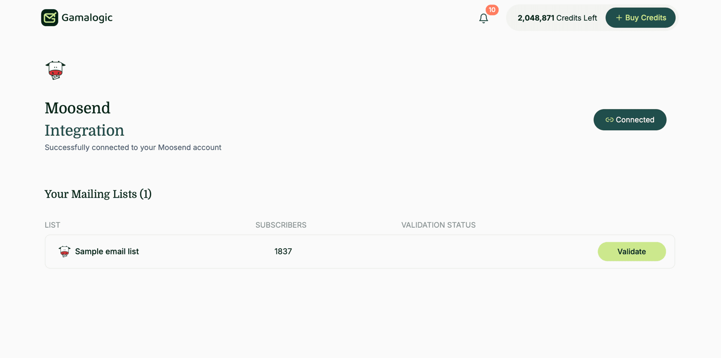 Moosend Auth