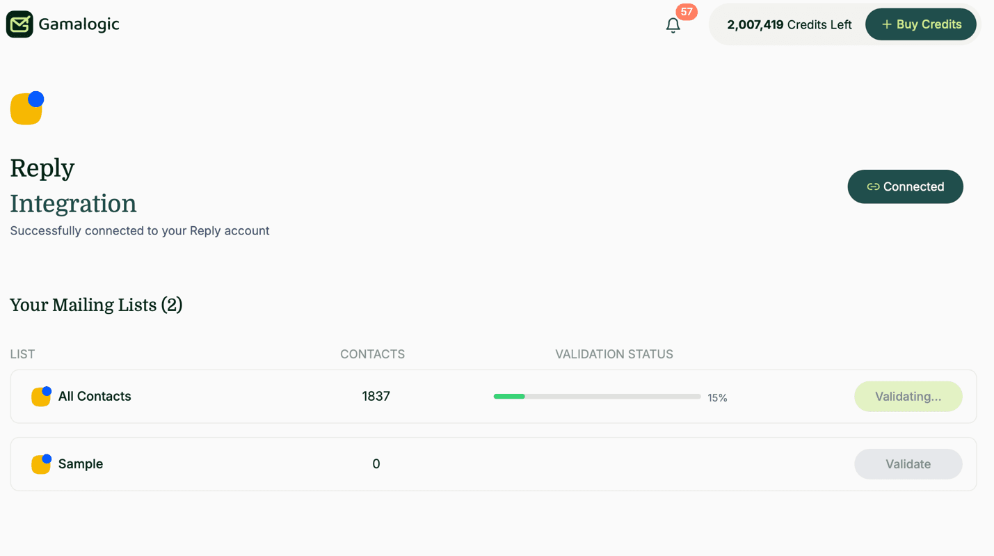 Reply.io Validation