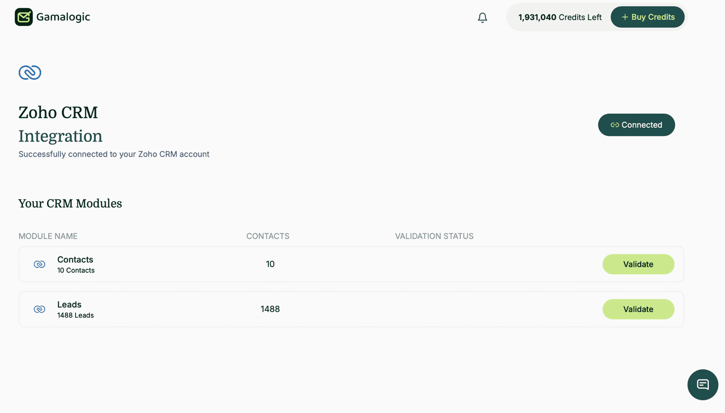 Zoho CRM Contacts